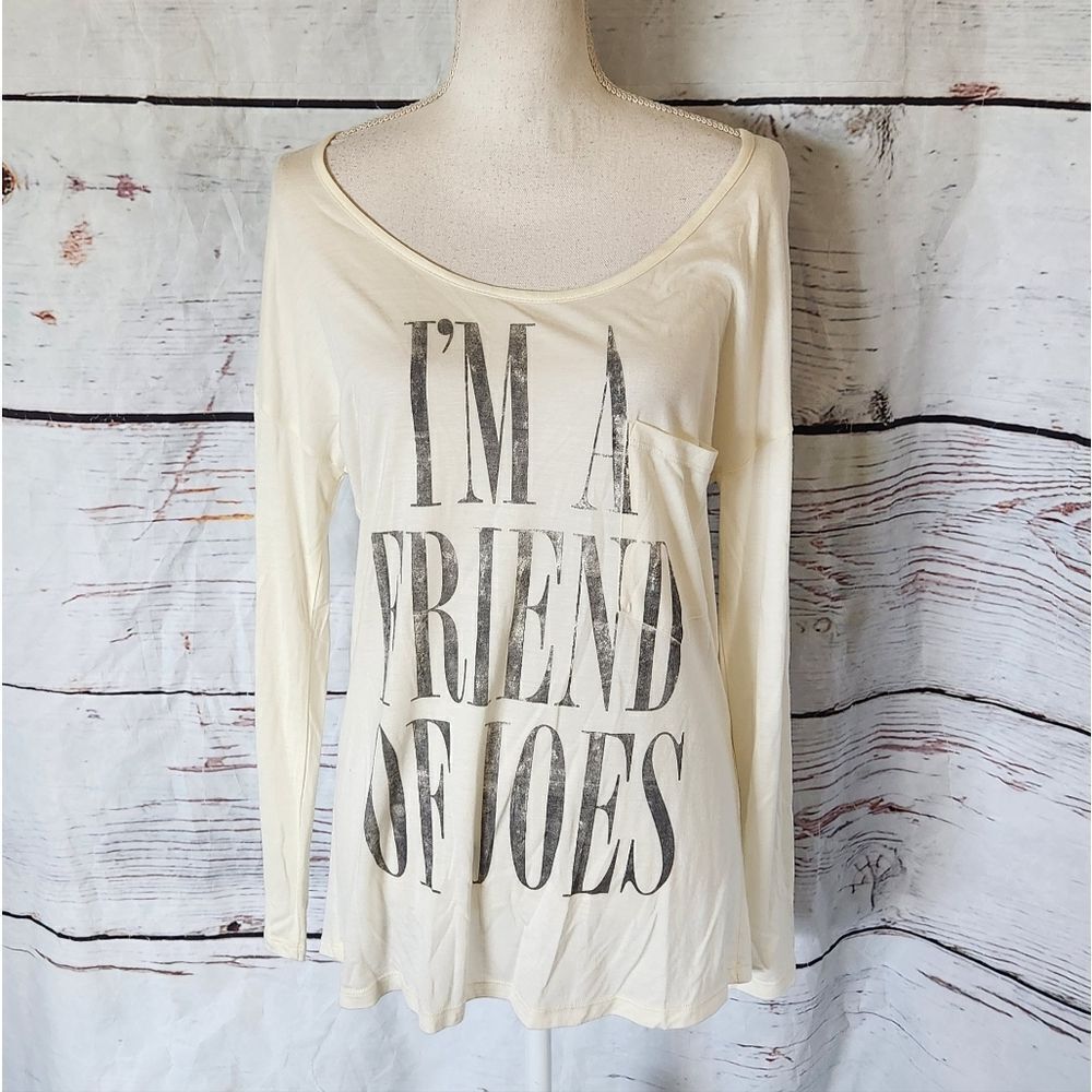 Haute Hippie I'm a Friend Of Joe's Central Park Long Sleeve Tee Size Small NWT